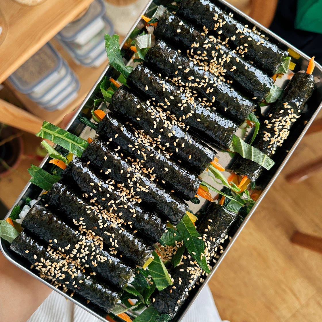 Mayak Kimbap (Mini Korean Seaweed Rice Rolls)