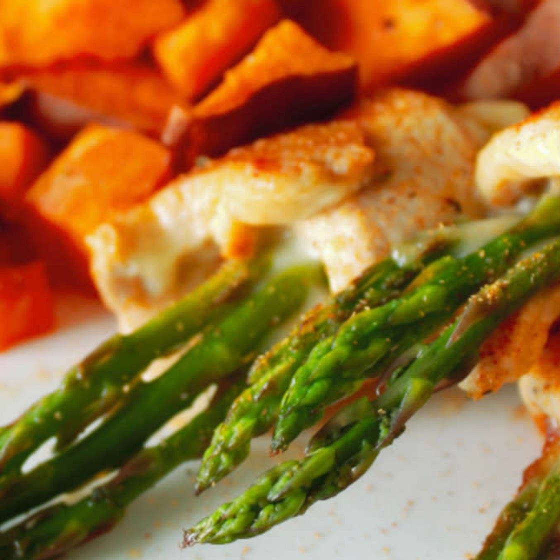Pepper Jacked Chicken Wrapped Asparagus 
