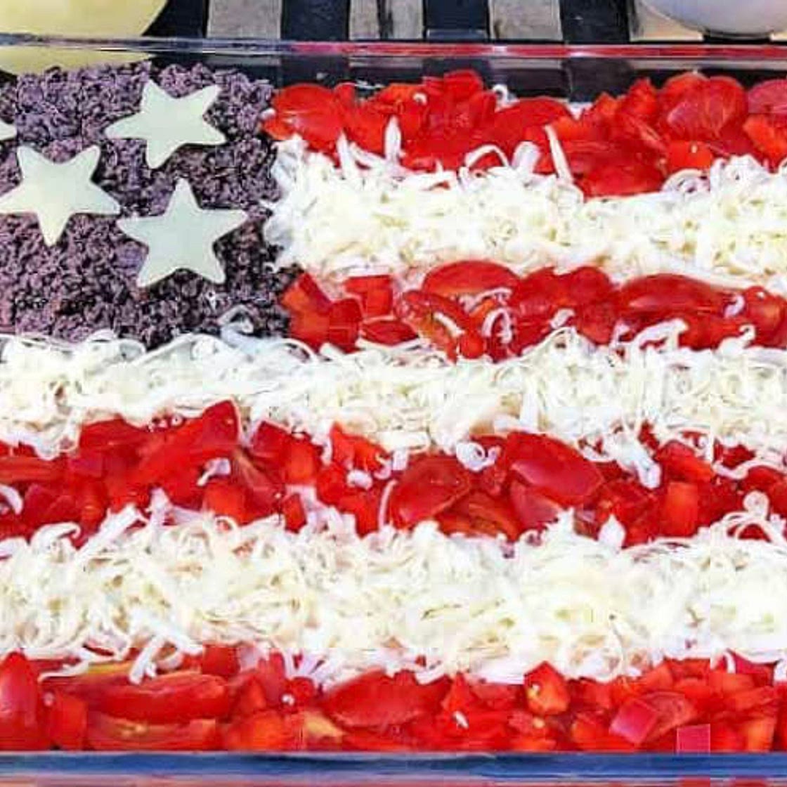 Patriotic Taco Dip
