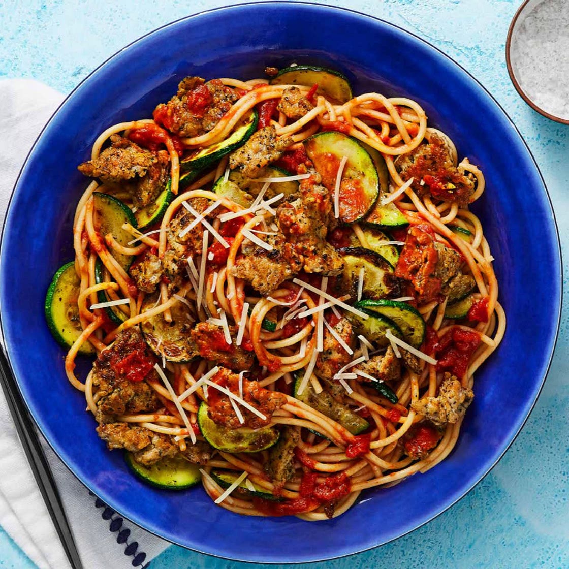 Chicken sausage Spaghetti Bolognese 
