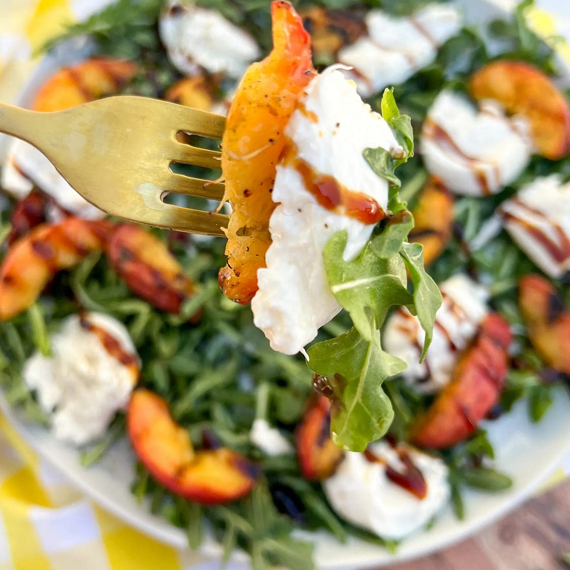 Peach Mozzarella & Pistachio Salad