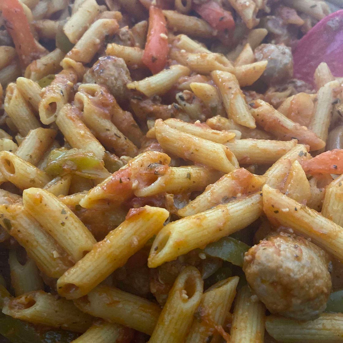Pasta with Sausage and Peppers