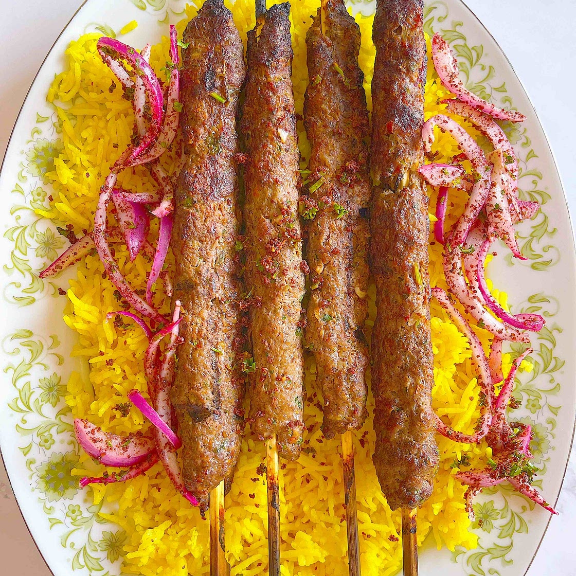 Sumac & Aleppo Pepper Kofta Kabab’s (with Saffron Butter!)