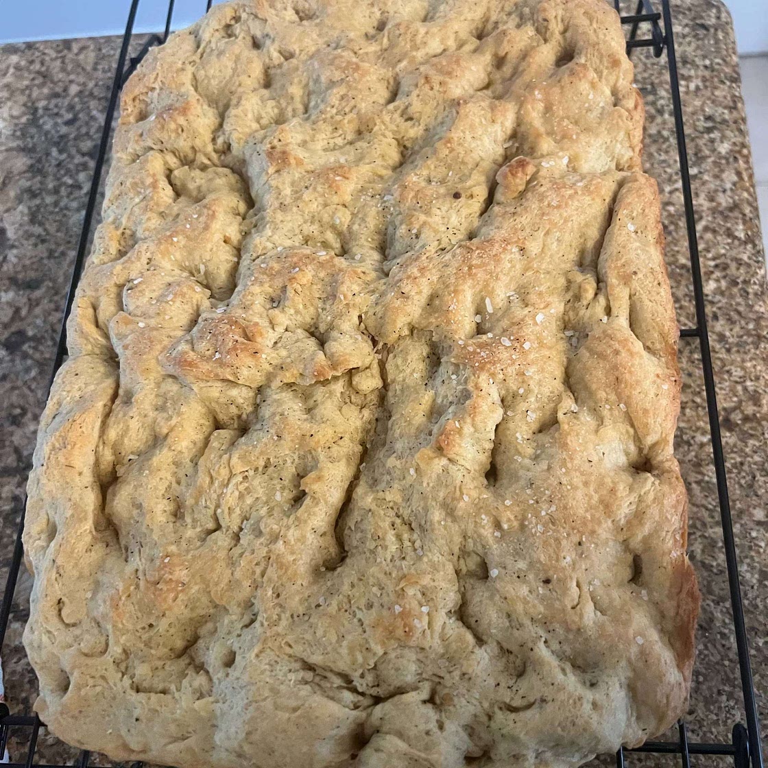 Basic foccacia (bread machine or stand mixer)