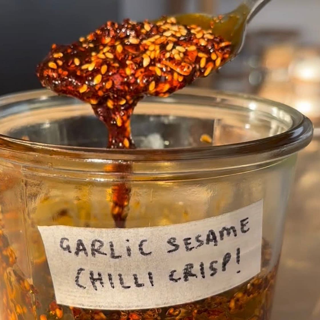 Crispy Garlic and Sesame Chilli Oil