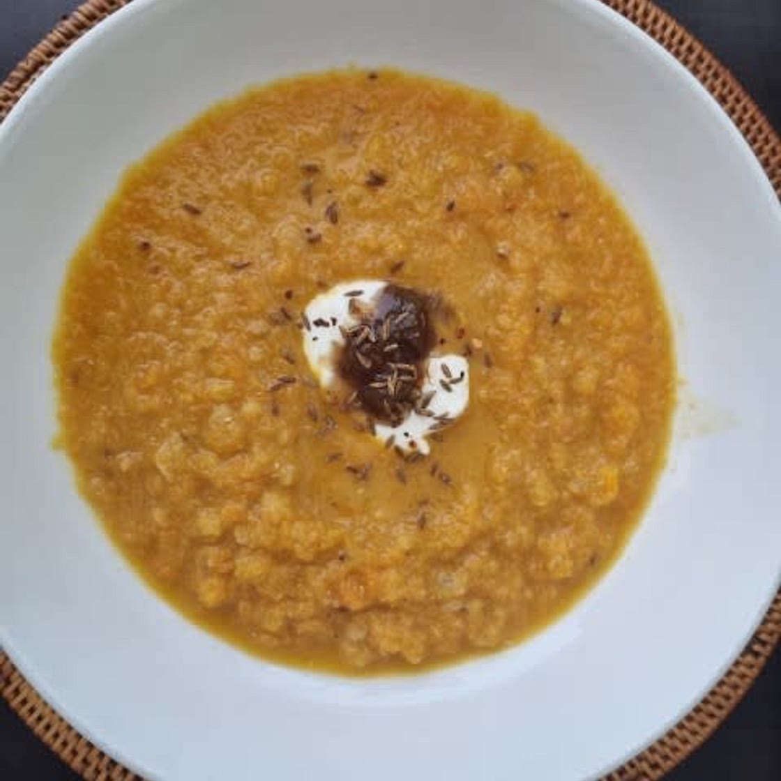 Spiced Carrot & Lentil Soup