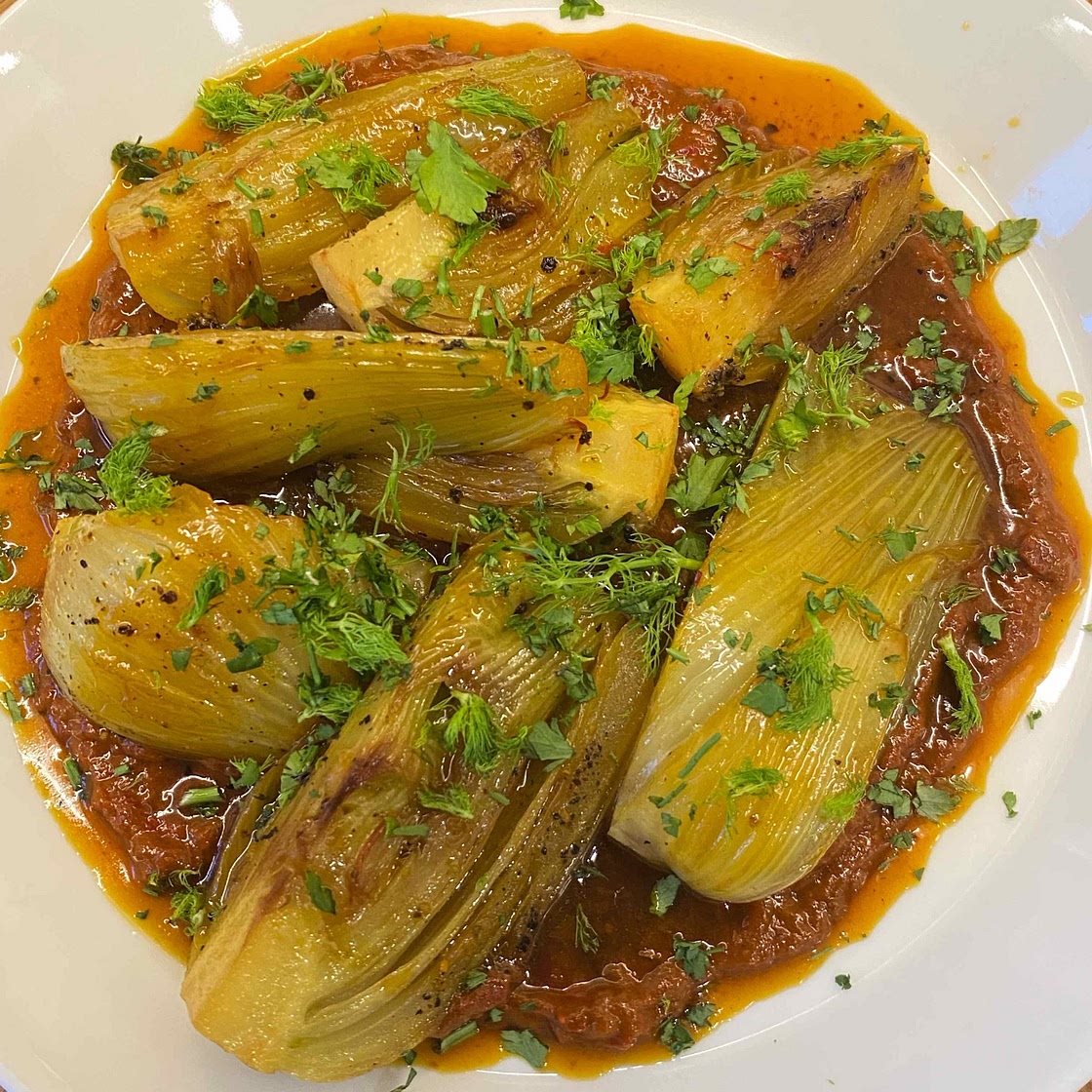 Braised Fennel in Saffron Water 