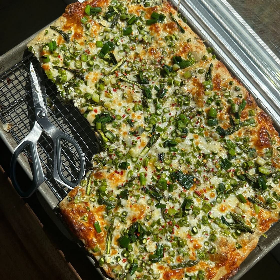Asparagus and Ricotta Sheet Pan Pizza