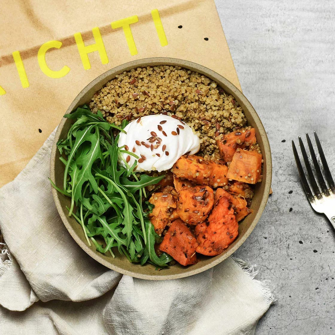 Buddha bowl au quinoa et à l’œuf