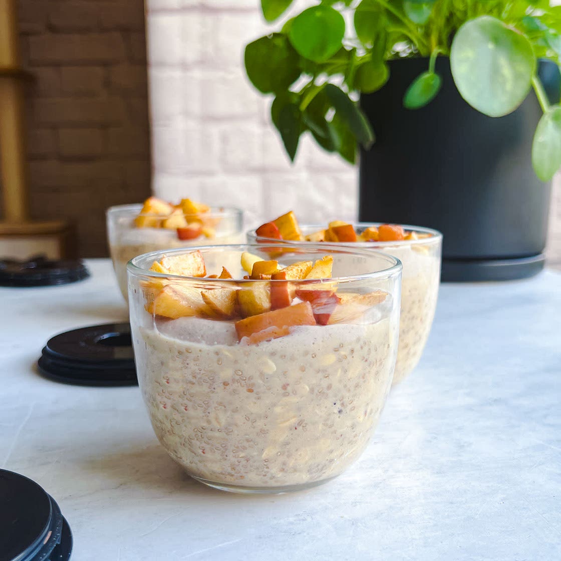 Apple Cinnamon Overnight Oats with Chia Seeds