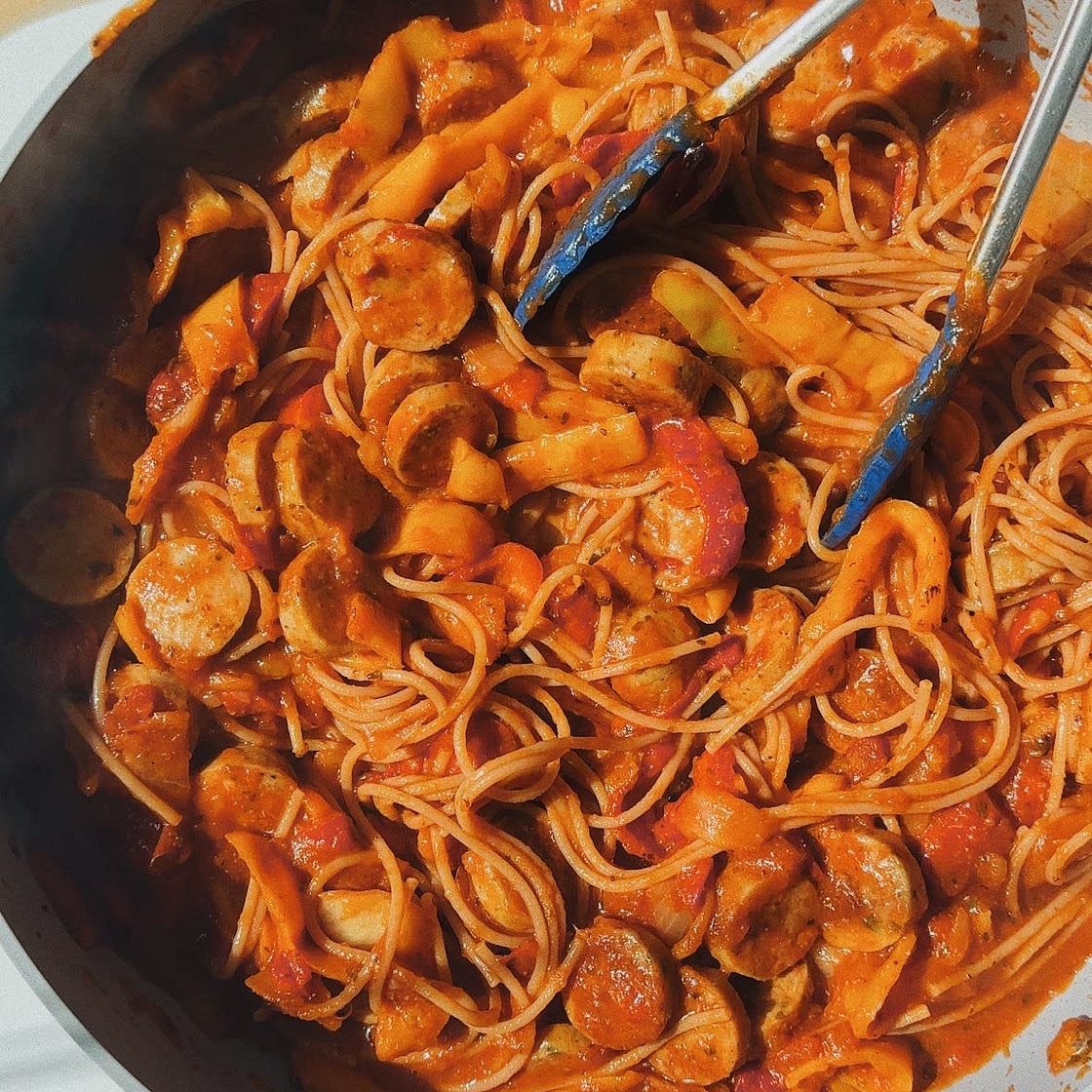 Chicken Sausage and Pepper Pasta