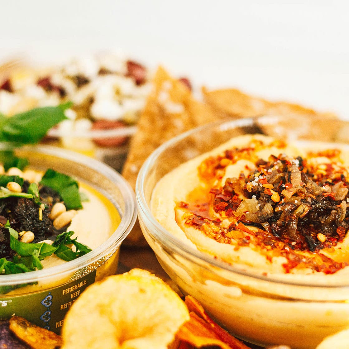 Butternut Hummus with Chili Oil Using a Store-Bought Hummus Base