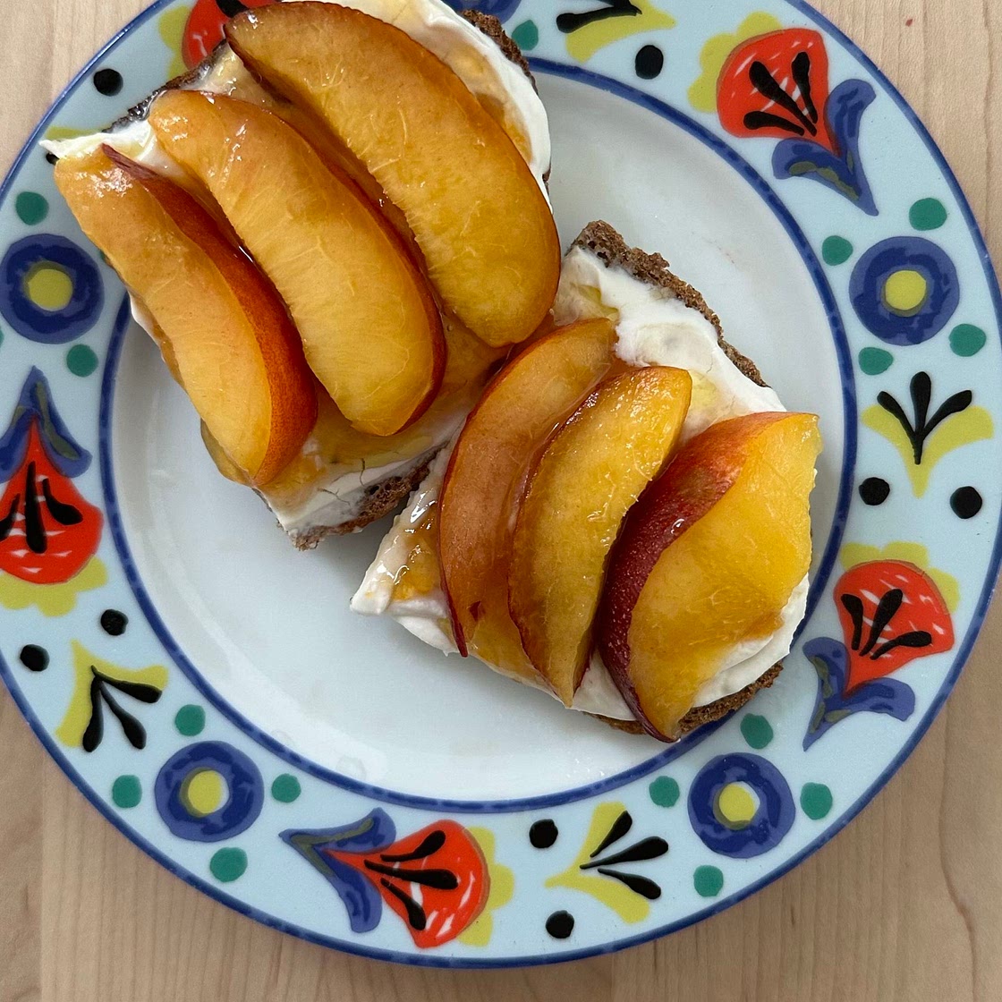 Delicious Nectarine Toasts (dairy free) 