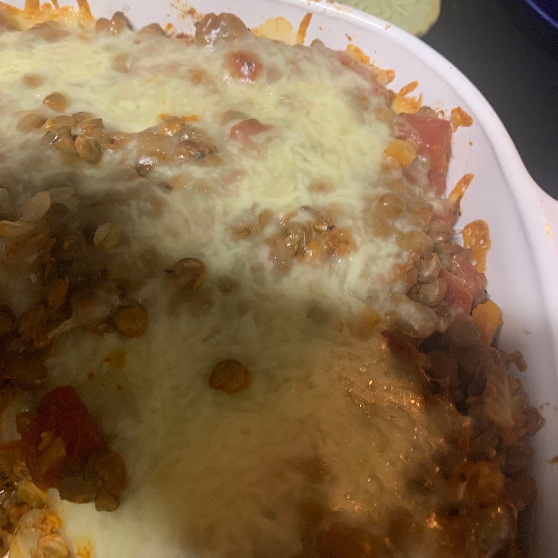 Cheesy Lentils and Rice