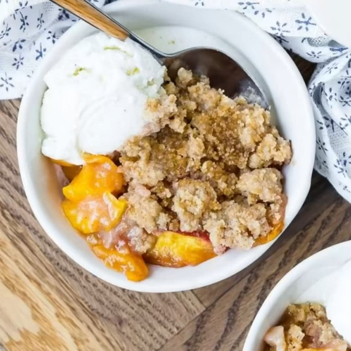 Single Serve Peach Crumble