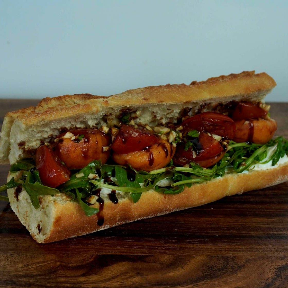 Apricot Burrata sandwich