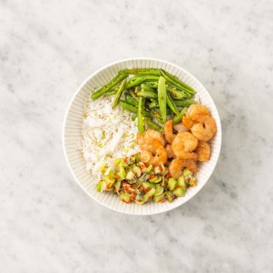 Teriyaki shrimp with mango salsa