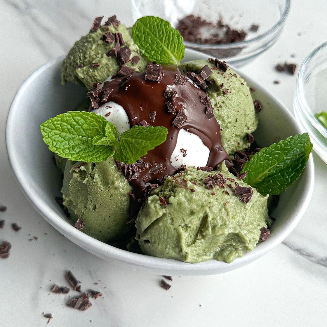 Avo Mint Choc Chip Nice Cream