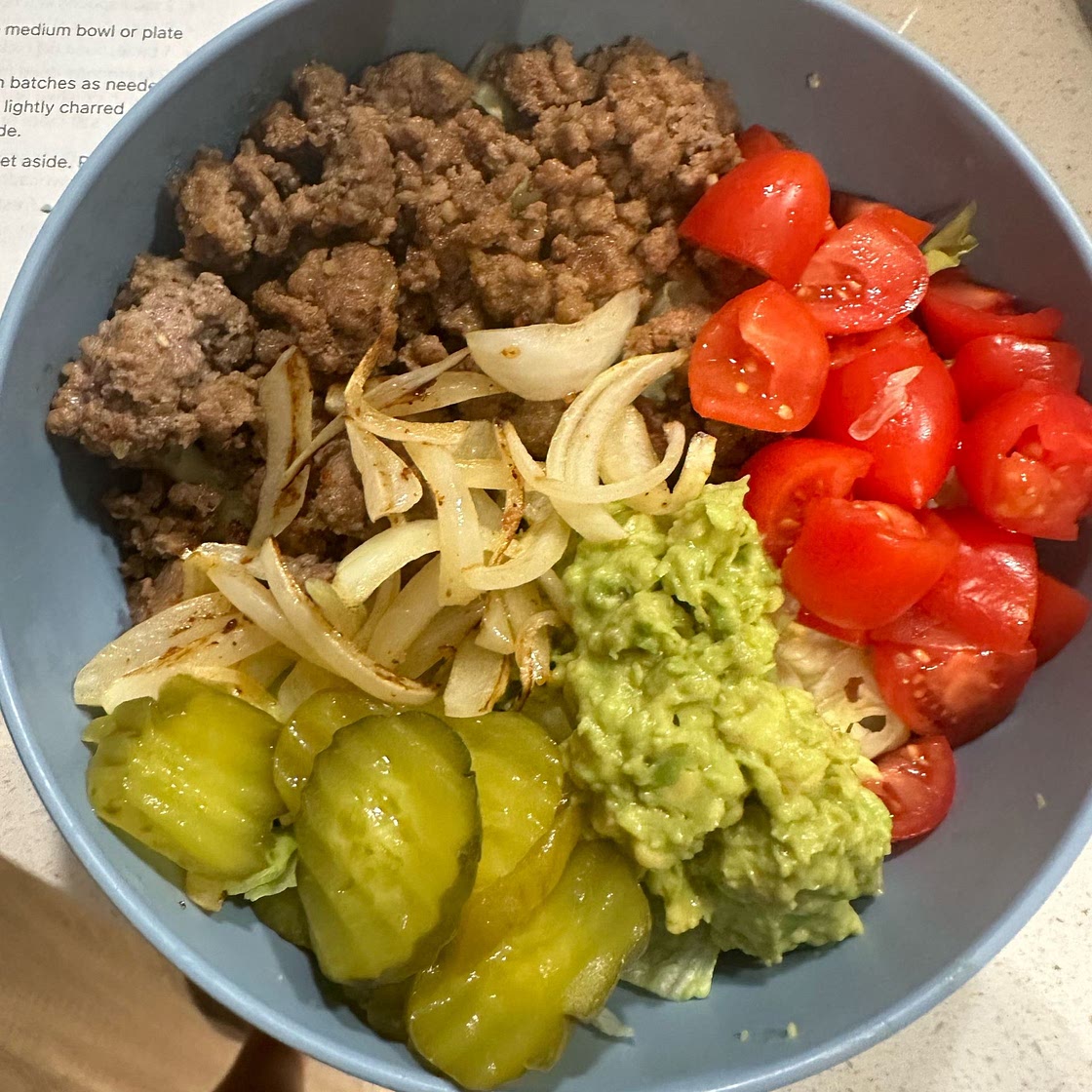 Burger Bowls (Whole30, Paleo, Low Carb)