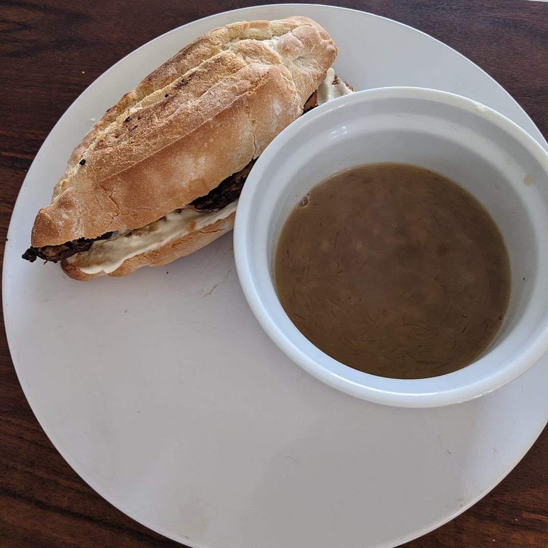 Portobello French Dip with Horseradish Aioli