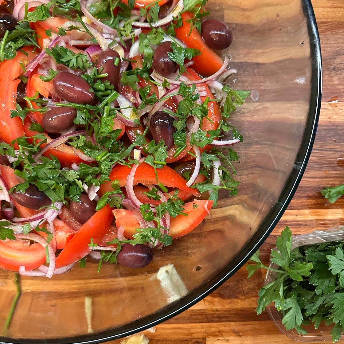 Algerian anchovy and tomato salad 