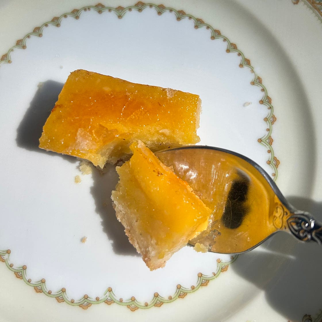 Passion Fruit Cardamom Brûlée Bars