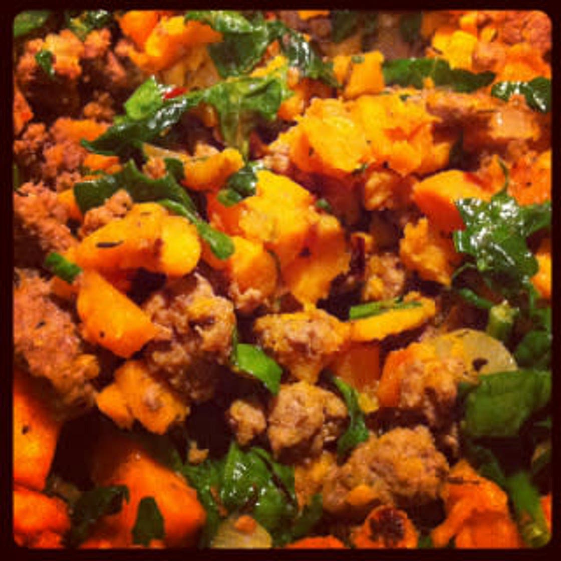 Paleo Sweet Potato and Ground Beef Hash for Post Workout Nutrition