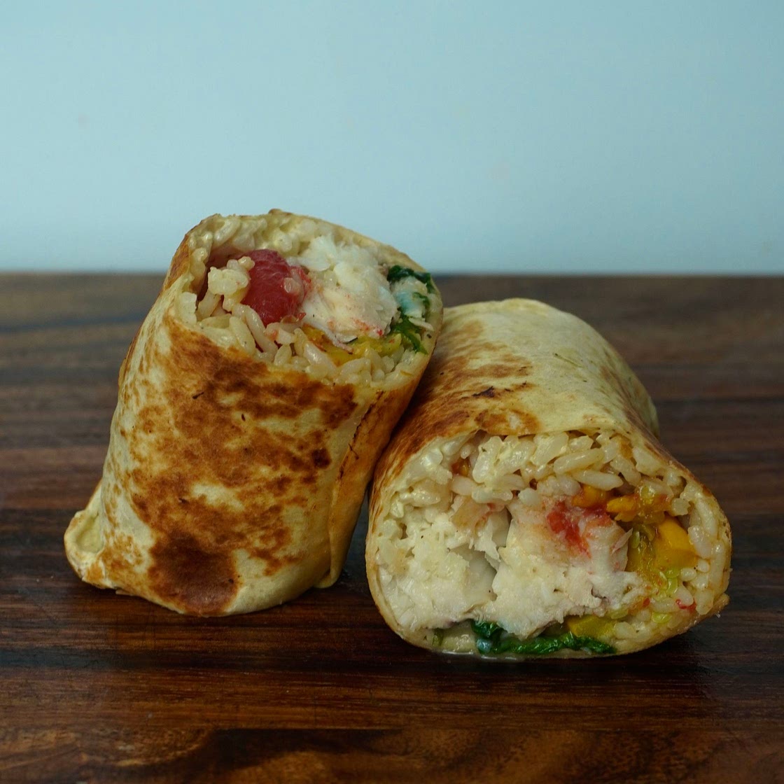Fish zucchini burrito