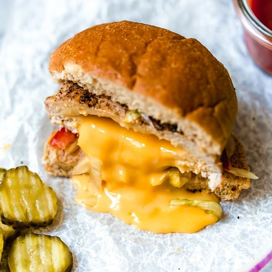 Inside Out Turkey Cheeseburgers