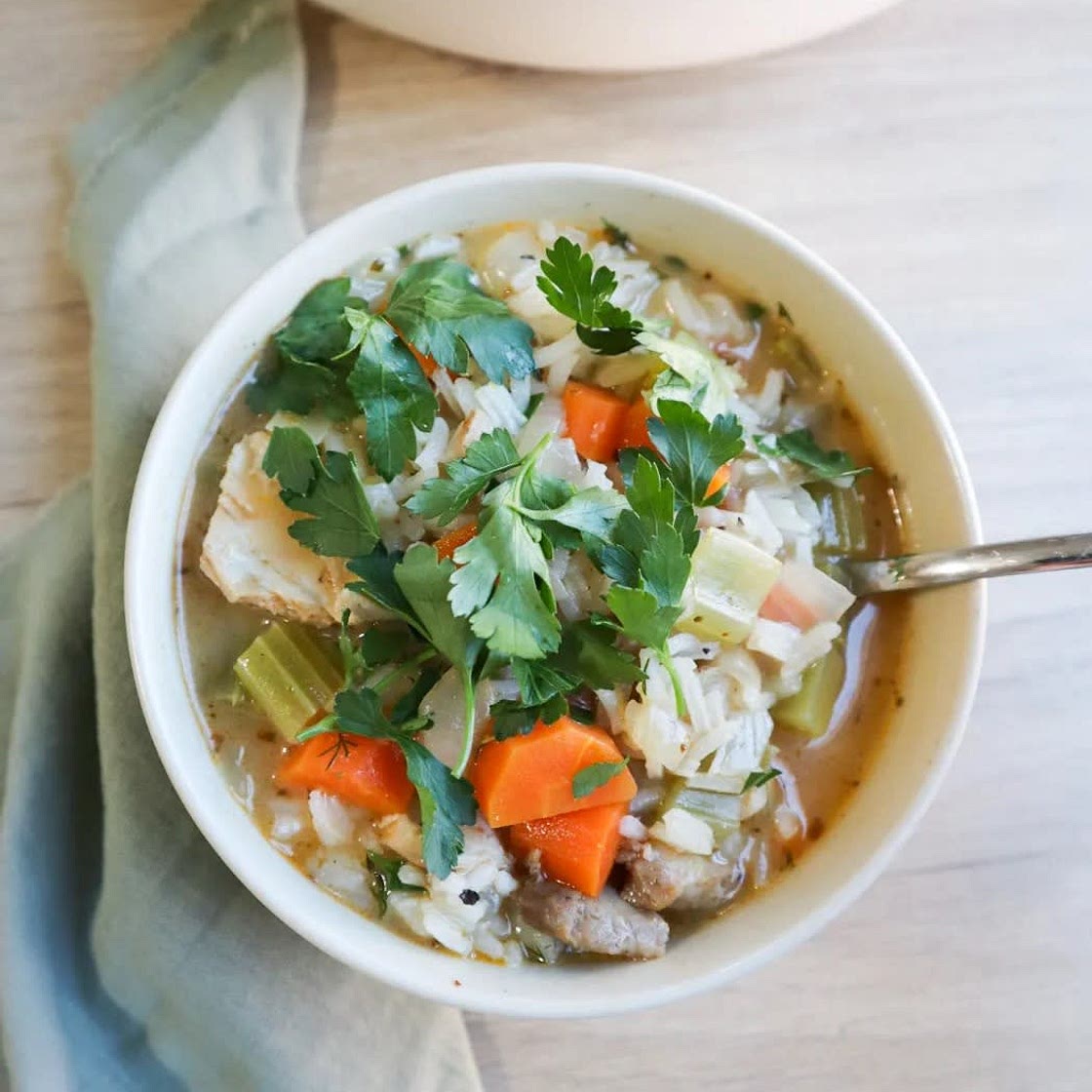 Lemon & Dill Chicken and Rice Soup