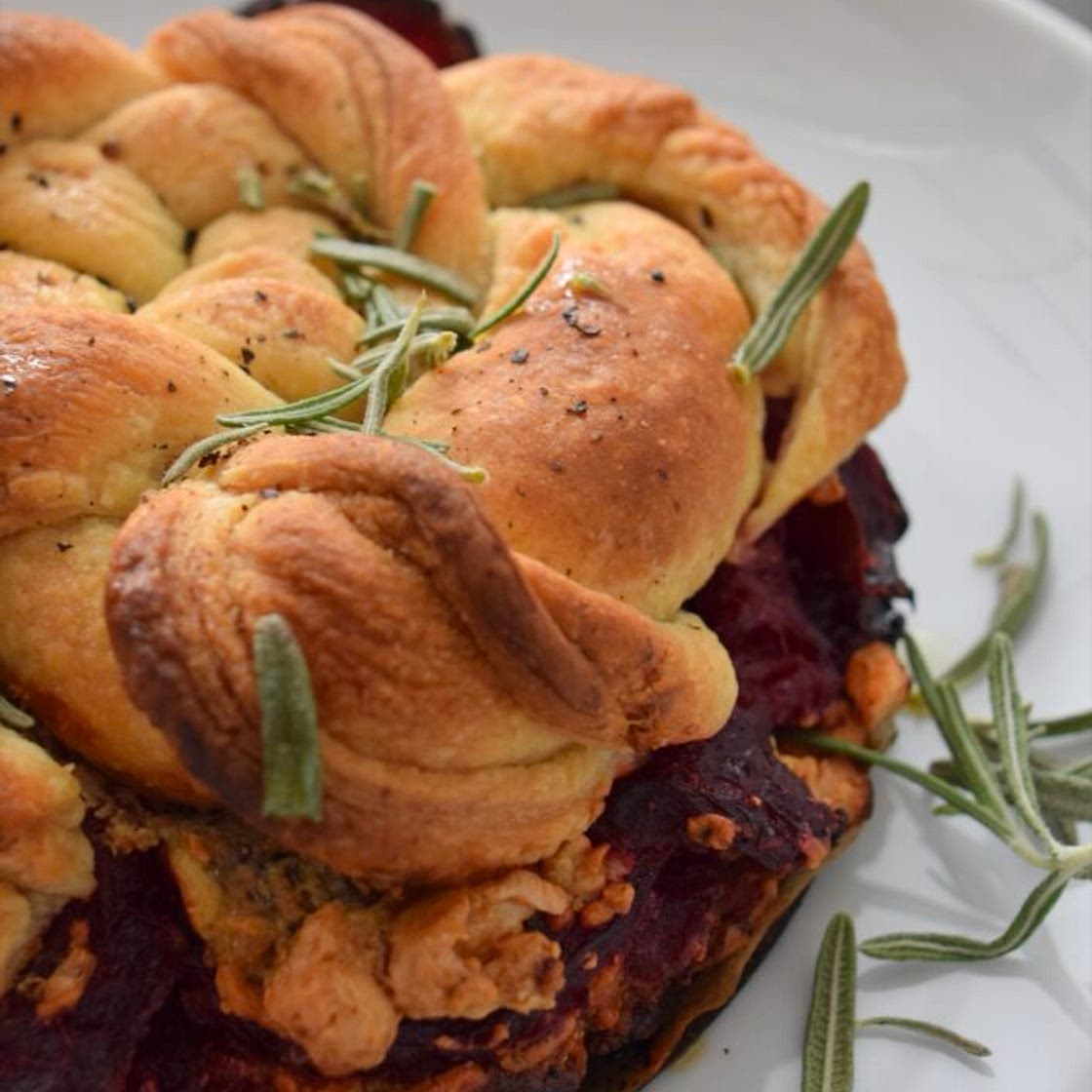 Beet Blue Cheese Biscuit Braid | Recipe | Craving4More