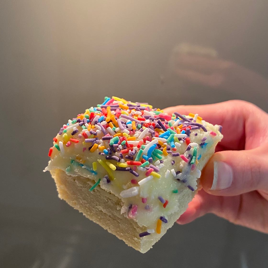 frosted sugar cookie bars 🧁