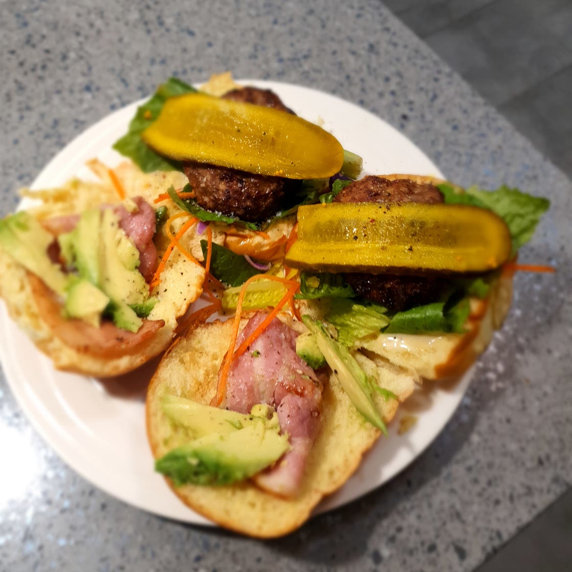 Beef n Pork Burger w Summer Harvest Pickles