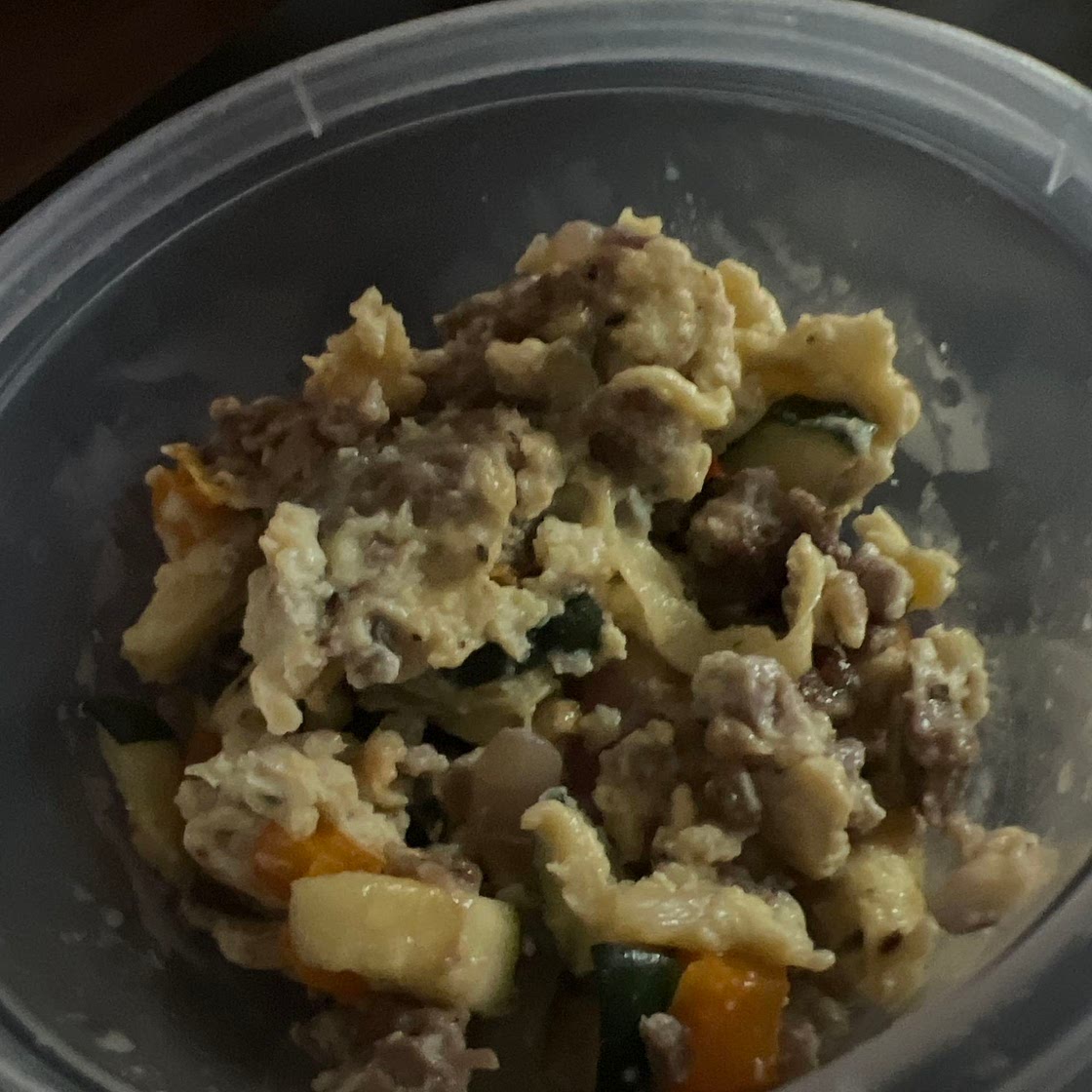 Sausage & veggie scramble