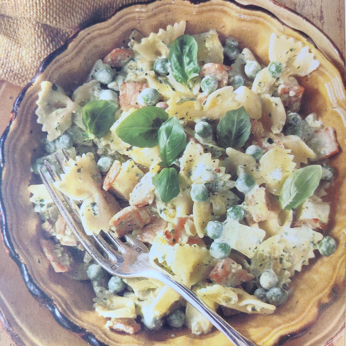 Farfalle with Pesto and Bacon
