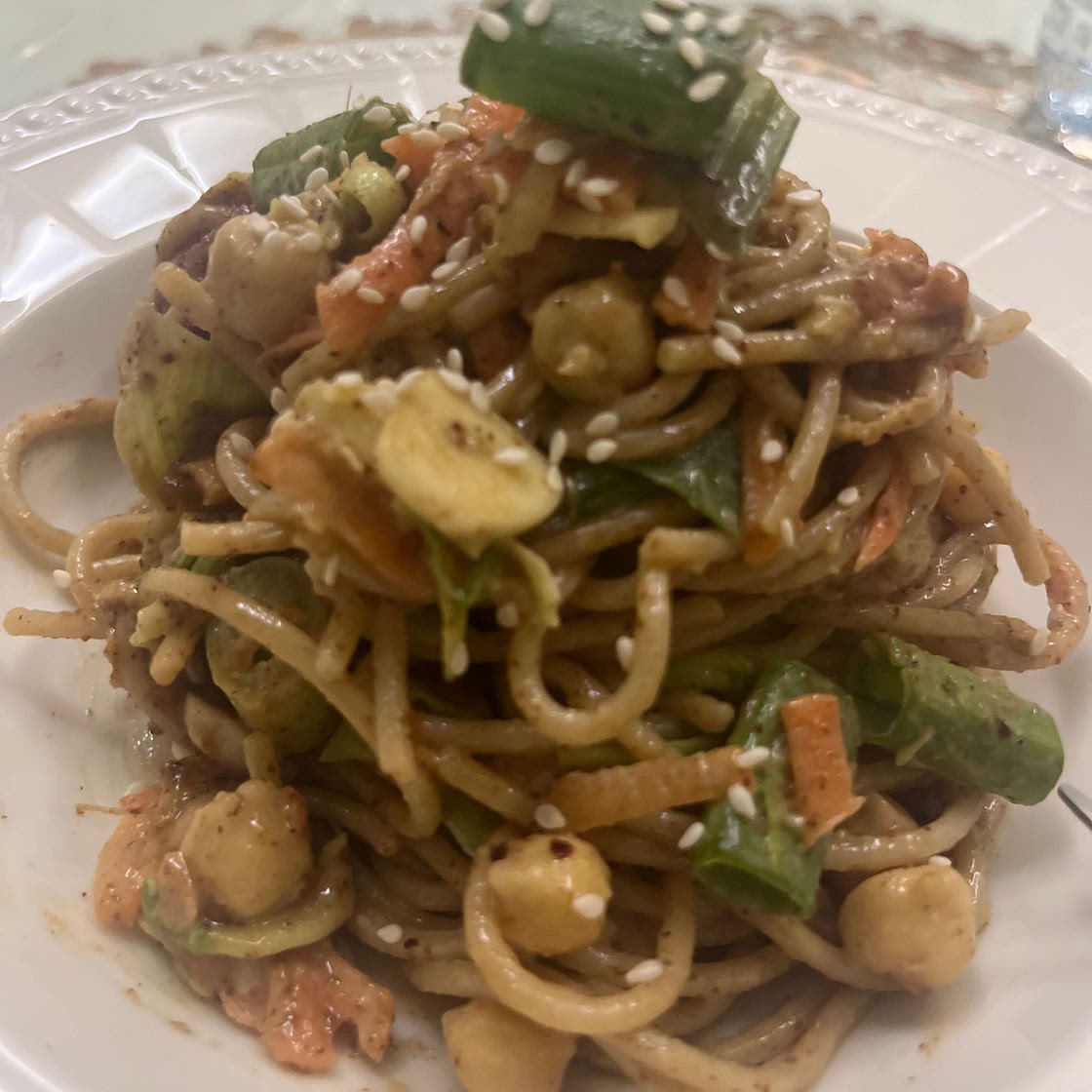 Cold Sesame Noodles with Spiralized Vegetables
