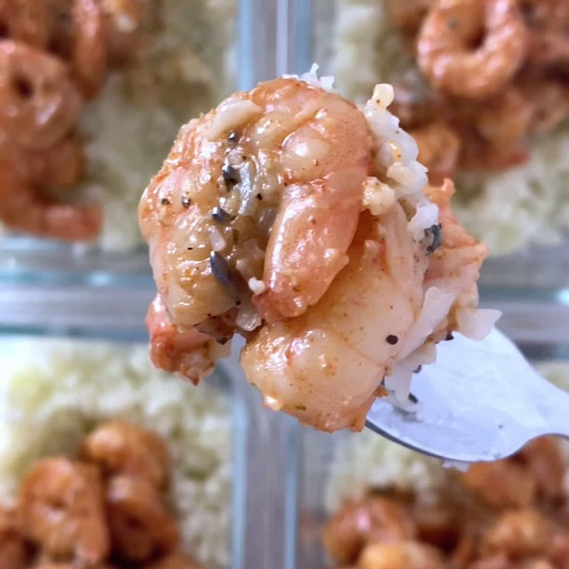 Meal Prep Cajun Shrimp and Cauliflower Rice