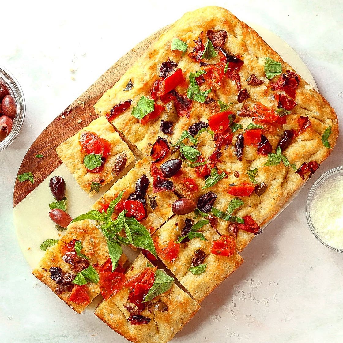 Easy No Knead Vegan Focacia Bread