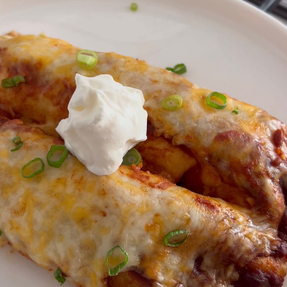 Homemade chicken enchiladas 