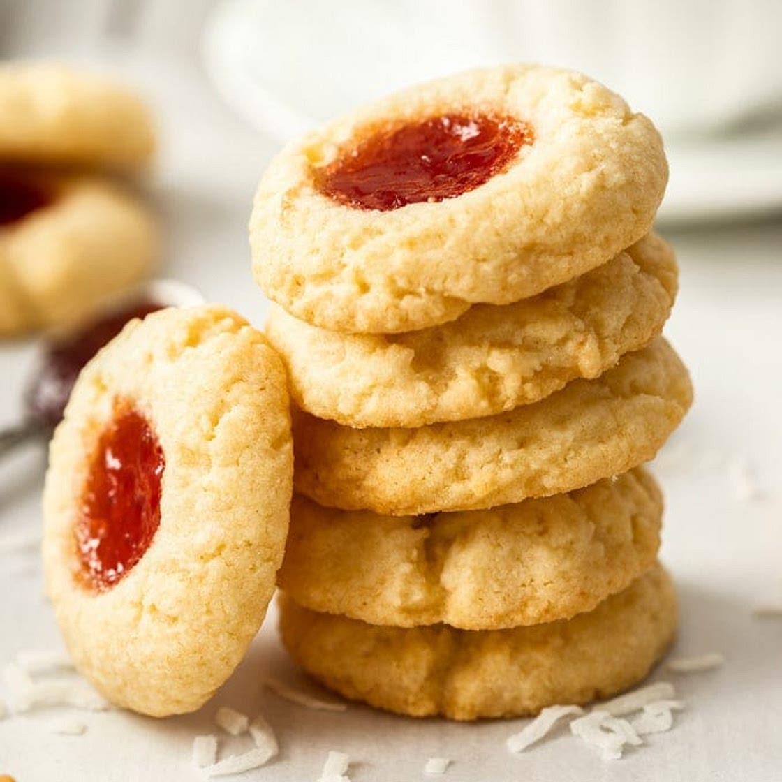 Coconut Jam Drops