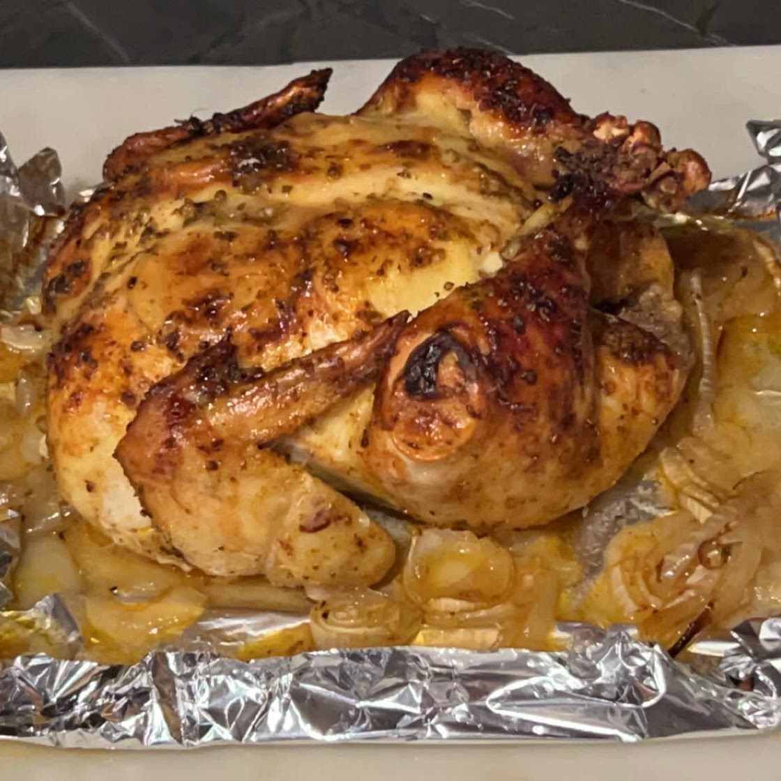 Whole roasted chicken