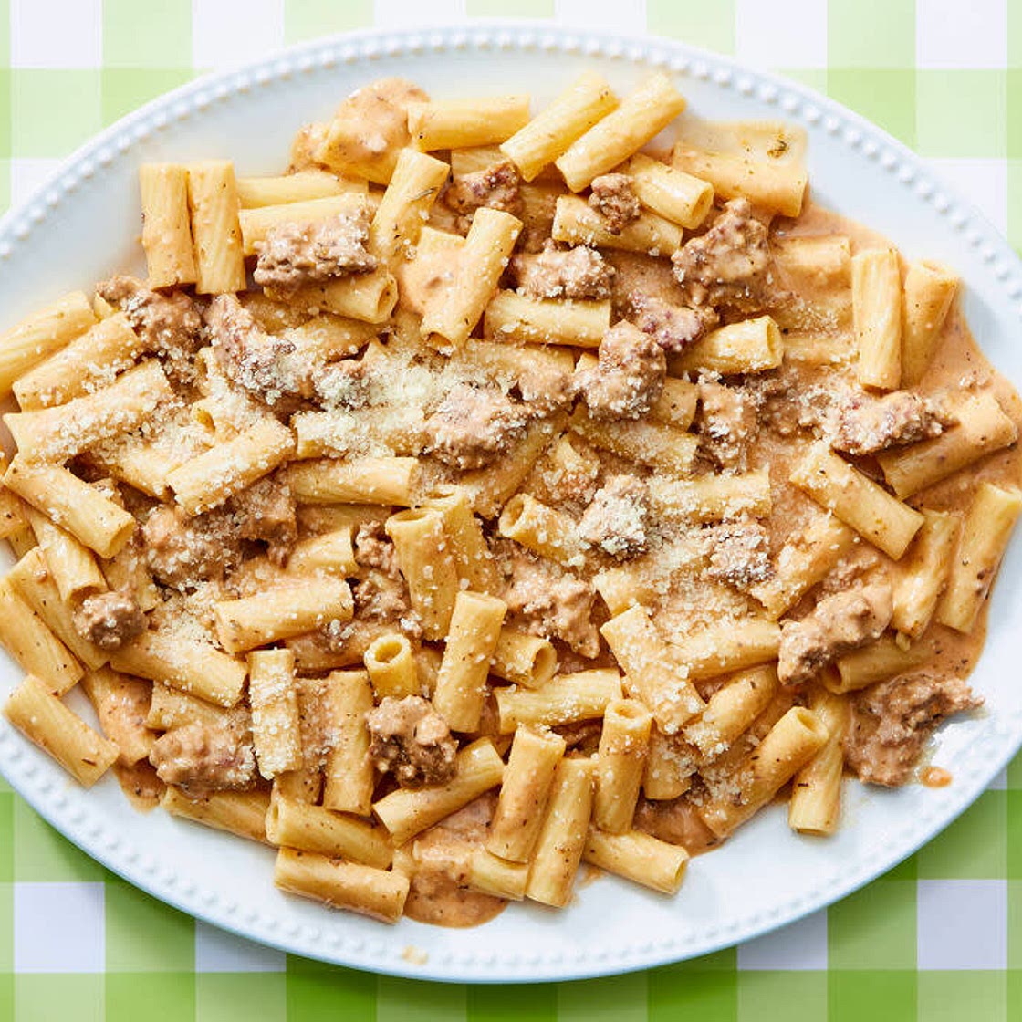 Rigatoni & Creamy Meat Sauce