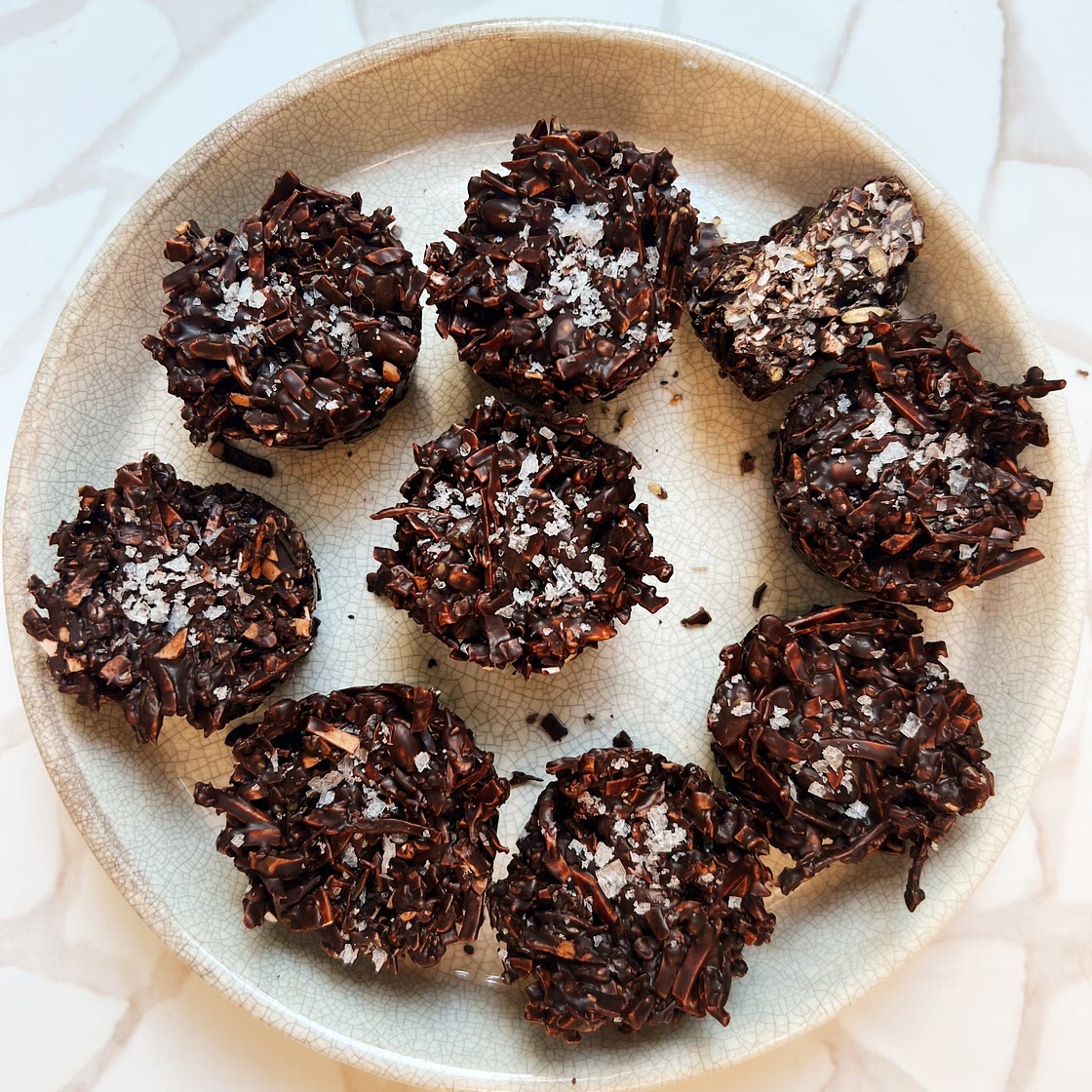Salted Coconut Chocolate Crackles