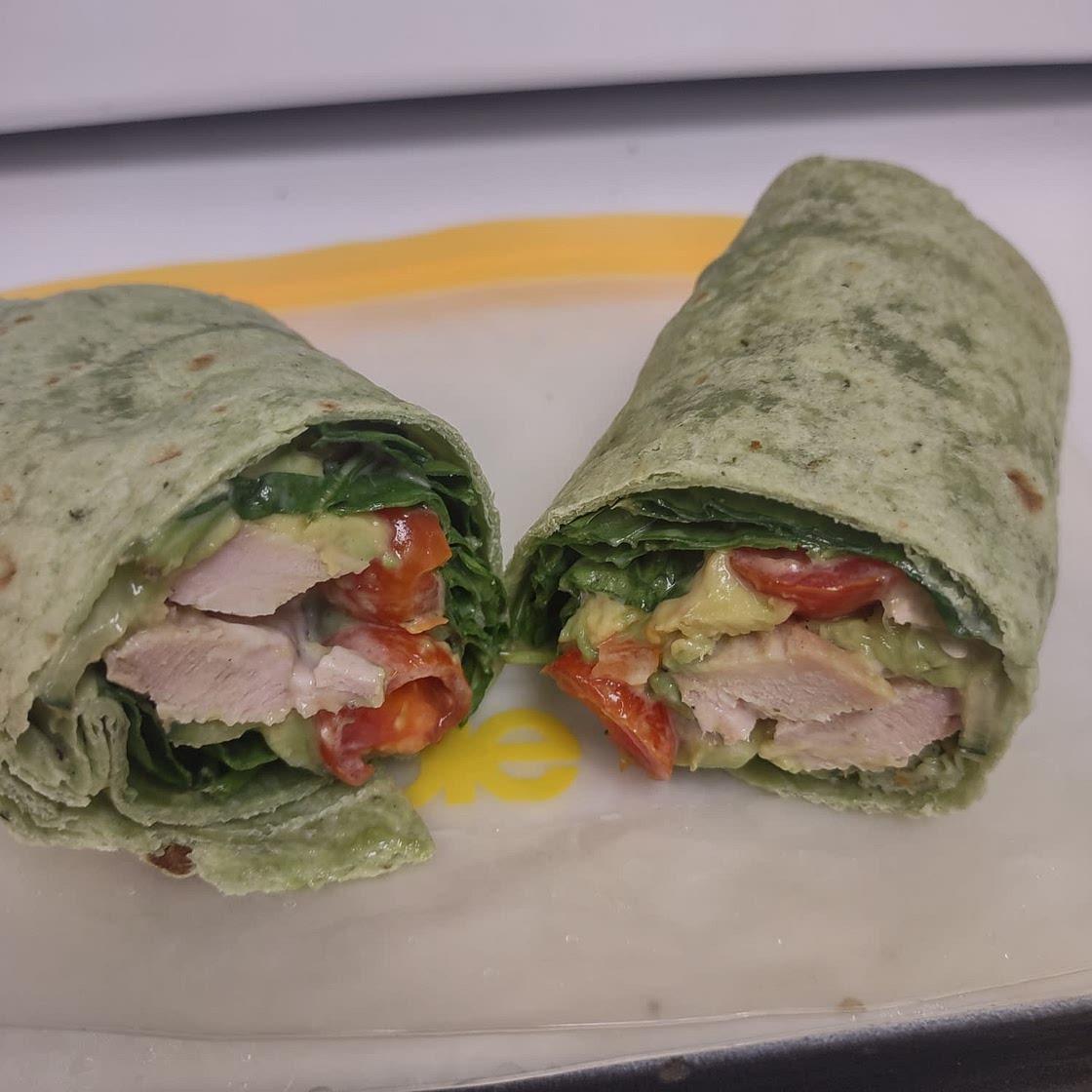 Rocket, chicken & avocado wrap