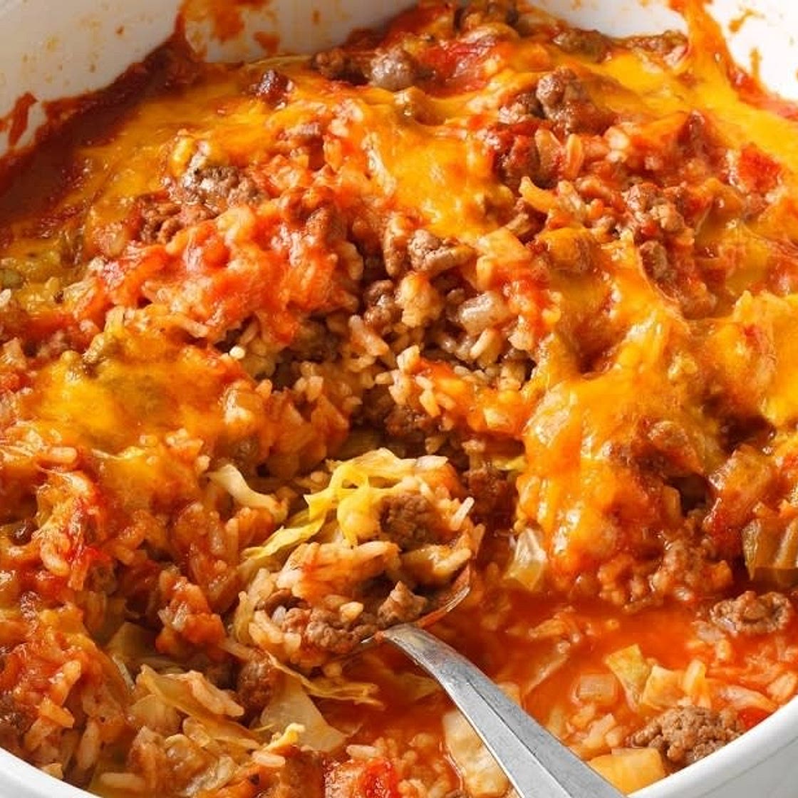 Grandma's Cabbage Rice Casserole