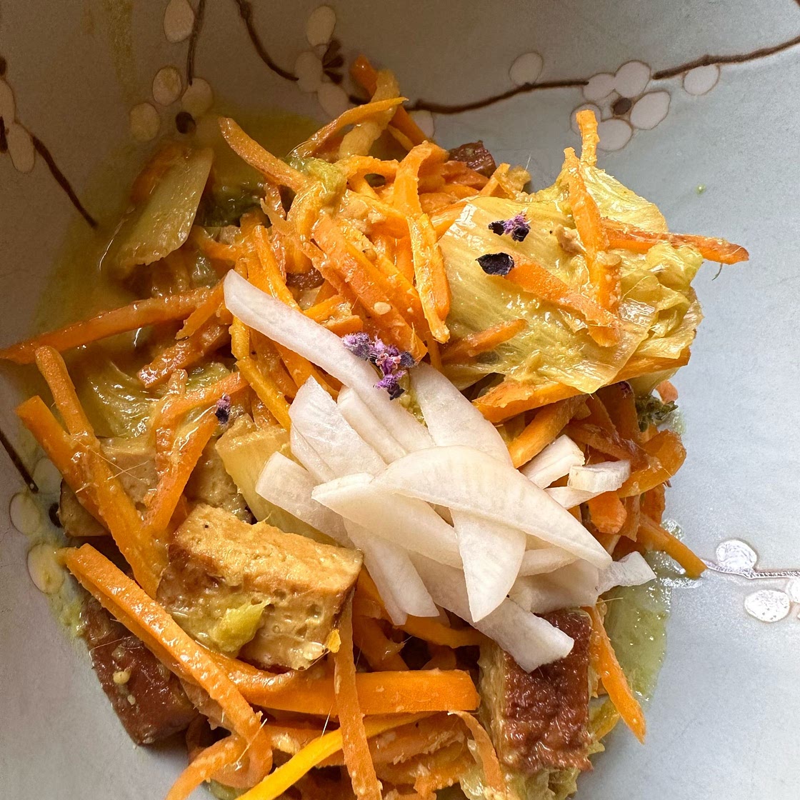 Cabbage & Tofu Skillet with Creamy Lemongrass Sauce