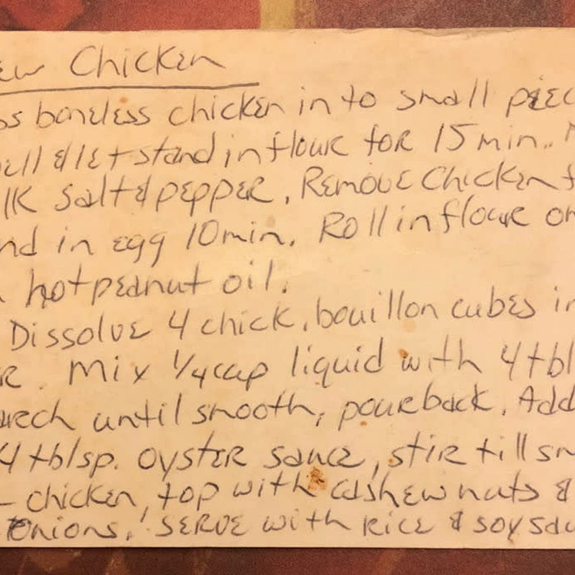 Wes' Cashew Chicken