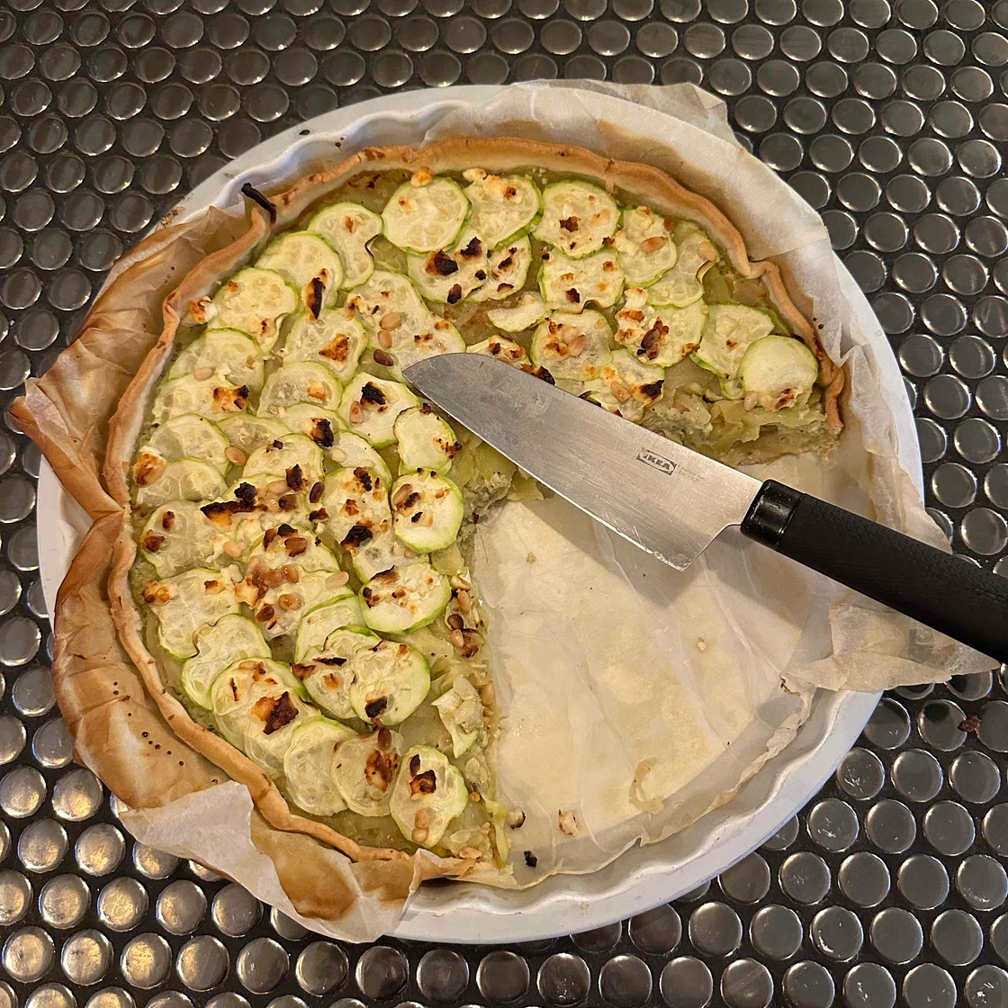 Tarte protéinée courgette fêta 