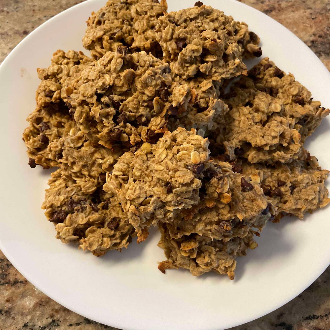 Protein banana oat cookies