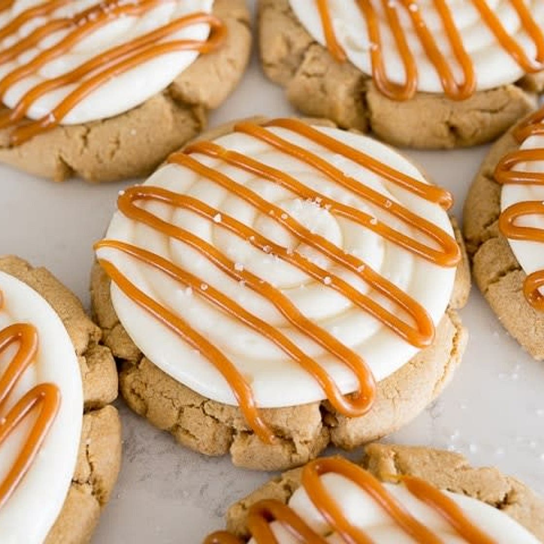 Crumbl Salted Caramel Cheesecake Cookie